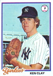 1978 Topps Baseball Cards      089      Ken Clay RC